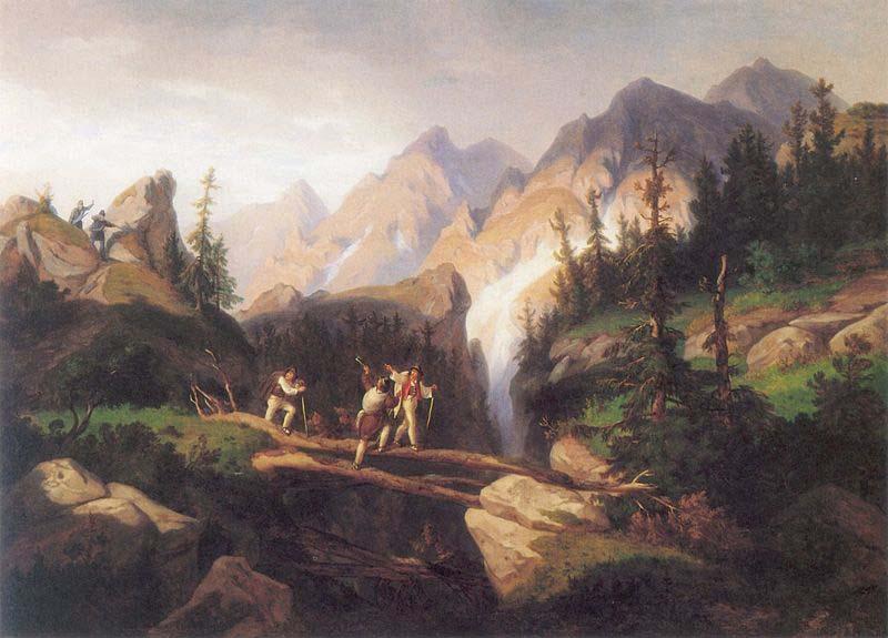 unknow artist Smugglers in the Tatra Mountains France oil painting art
